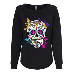 Dia De Los Muertos Sugar Skull Womens California Wash Sweatshirt