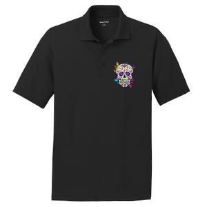 Dia De Los Muertos Sugar Skull PosiCharge RacerMesh Polo