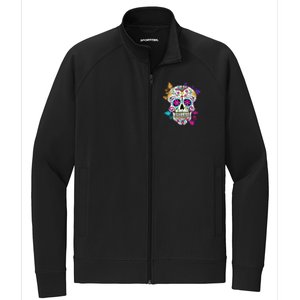 Dia De Los Muertos Sugar Skull Stretch Full-Zip Cadet Jacket