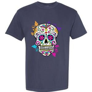 Dia De Los Muertos Sugar Skull Garment-Dyed Heavyweight T-Shirt