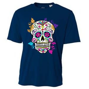 Dia De Los Muertos Sugar Skull Cooling Performance Crew T-Shirt