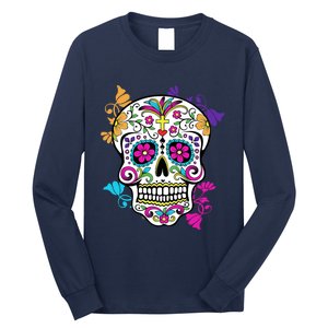 Dia De Los Muertos Sugar Skull Long Sleeve Shirt