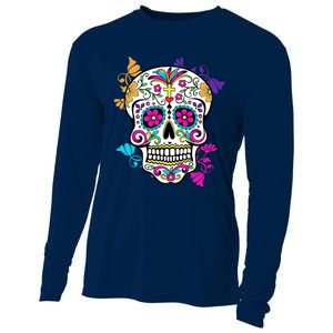 Dia De Los Muertos Sugar Skull Cooling Performance Long Sleeve Crew