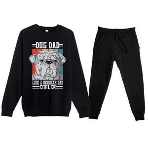 Dog Dad Like A Regular Dad Cooler Great Gift Premium Crewneck Sweatsuit Set