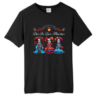 Dia De Los Muertos Three Catrinas Day Of The Dead Tall Fusion ChromaSoft Performance T-Shirt