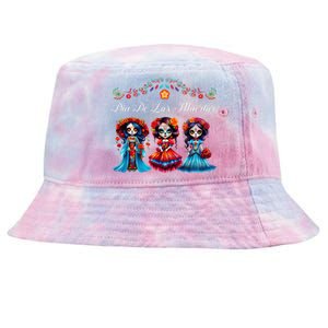 Dia De Los Muertos Three Catrinas Day Of The Dead Tie-Dyed Bucket Hat