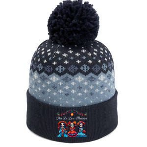 Dia De Los Muertos Three Catrinas Day Of The Dead The Baniff Cuffed Pom Beanie