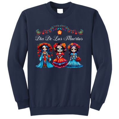 Dia De Los Muertos Three Catrinas Day Of The Dead Sweatshirt