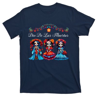 Dia De Los Muertos Three Catrinas Day Of The Dead T-Shirt