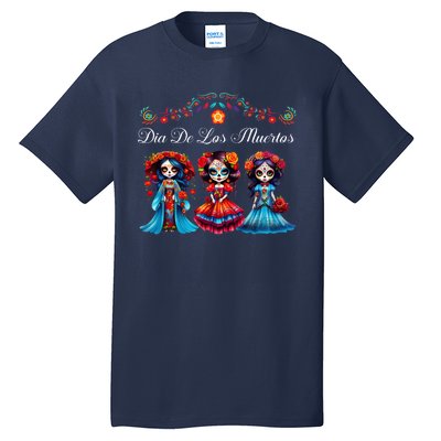 Dia De Los Muertos Three Catrinas Day Of The Dead Tall T-Shirt