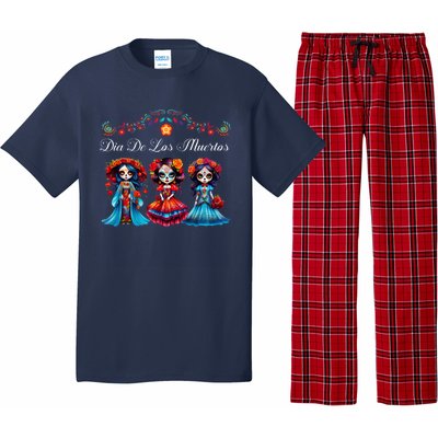 Dia De Los Muertos Three Catrinas Day Of The Dead Pajama Set