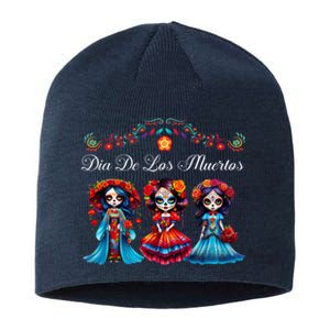 Dia De Los Muertos Three Catrinas Day Of The Dead Sustainable Beanie