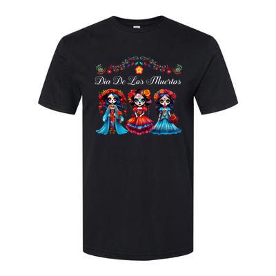 Dia De Los Muertos Three Catrinas Day Of The Dead Softstyle CVC T-Shirt