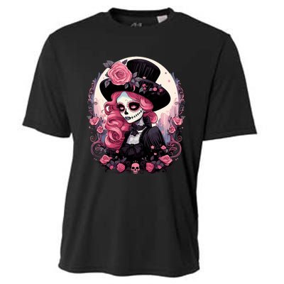 Dia De Los Muertos La Catrina Day Of The Dead Design Gift Cooling Performance Crew T-Shirt