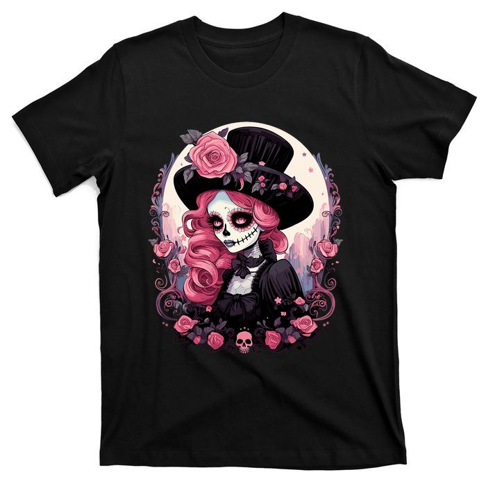 Dia De Los Muertos La Catrina Day Of The Dead Design Gift T-Shirt