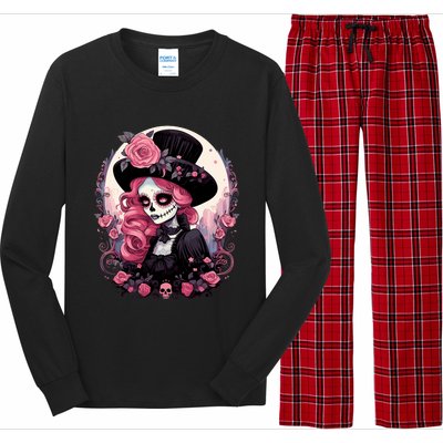 Dia De Los Muertos La Catrina Day Of The Dead Design Gift Long Sleeve Pajama Set