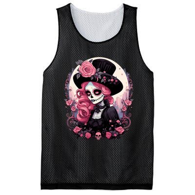 Dia De Los Muertos La Catrina Day Of The Dead Design Gift Mesh Reversible Basketball Jersey Tank