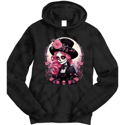 Dia De Los Muertos La Catrina Day Of The Dead Design Gift Tie Dye Hoodie