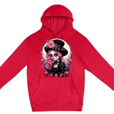 Dia De Los Muertos La Catrina Day Of The Dead Design Gift Premium Pullover Hoodie