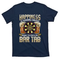 Darts Dart League Team Bar Tab Funny Humor Sayings Quotes T-Shirt