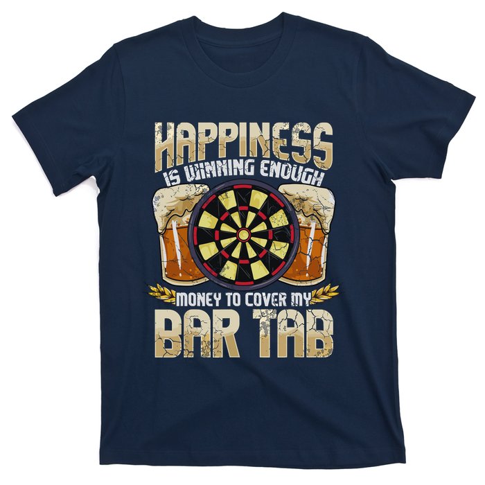 Darts Dart League Team Bar Tab Funny Humor Sayings Quotes T-Shirt