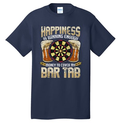 Darts Dart League Team Bar Tab Funny Humor Sayings Quotes Tall T-Shirt