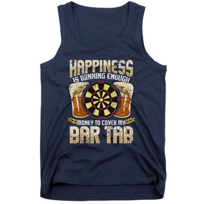 Darts Dart League Team Bar Tab Funny Humor Sayings Quotes Tank Top