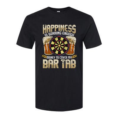 Darts Dart League Team Bar Tab Funny Humor Sayings Quotes Softstyle CVC T-Shirt