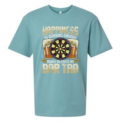 Darts Dart League Team Bar Tab Funny Humor Sayings Quotes Sueded Cloud Jersey T-Shirt