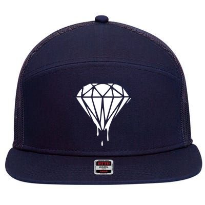 DRIPPING DIAMOND LOGO 7 Panel Mesh Trucker Snapback Hat