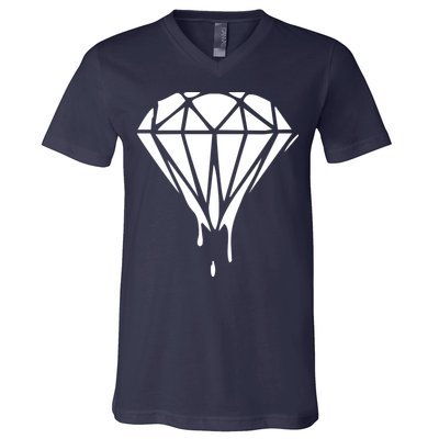 DRIPPING DIAMOND LOGO V-Neck T-Shirt