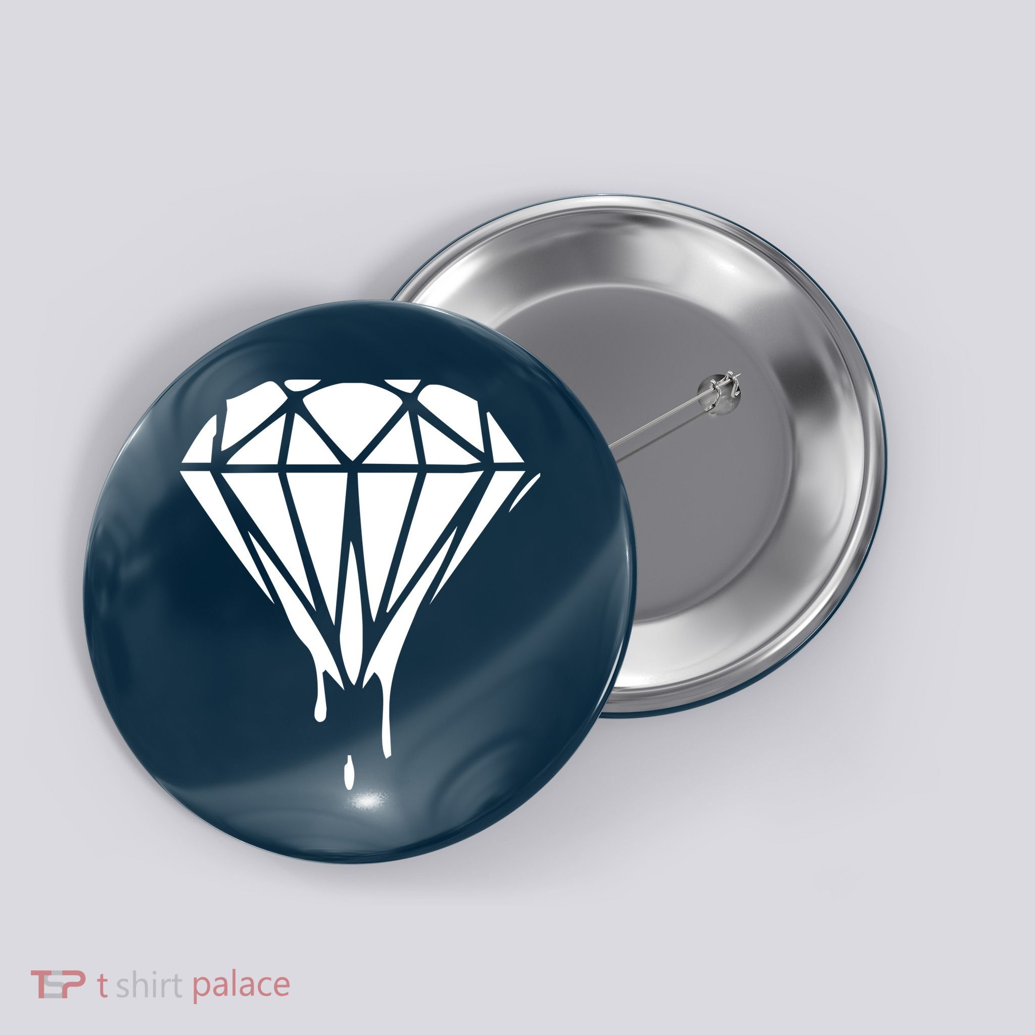 DRIPPING DIAMOND LOGO Button