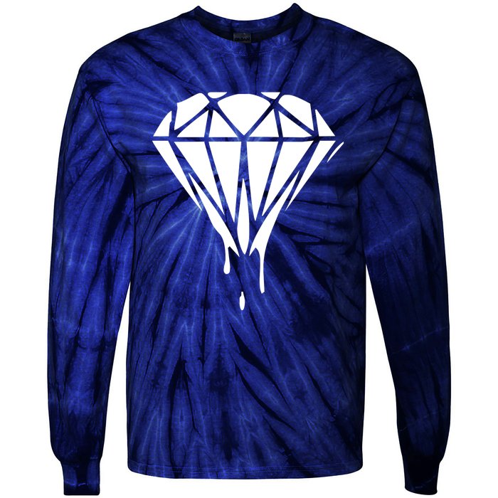 DRIPPING DIAMOND LOGO Tie-Dye Long Sleeve Shirt