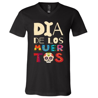 Dia de los Muertos V-Neck T-Shirt