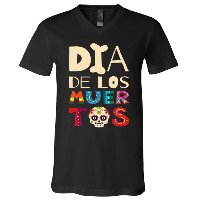 Dia de los Muertos V-Neck T-Shirt