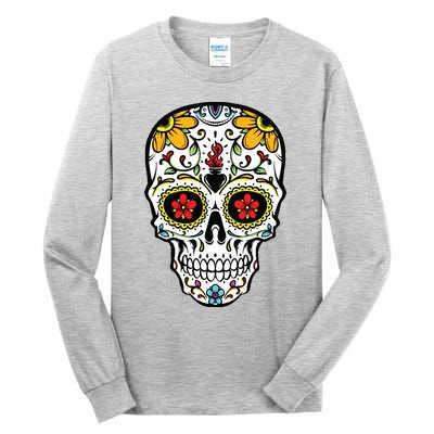 Dia De Los Muertos Costume Sugar Skull Tall Long Sleeve T-Shirt