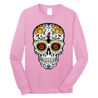 Dia De Los Muertos Costume Sugar Skull Long Sleeve Shirt