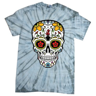 Dia De Los Muertos Costume Sugar Skull Tie-Dye T-Shirt