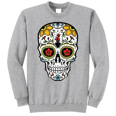 Dia De Los Muertos Costume Sugar Skull Tall Sweatshirt