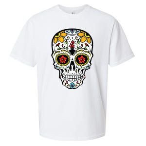 Dia De Los Muertos Costume Sugar Skull Sueded Cloud Jersey T-Shirt