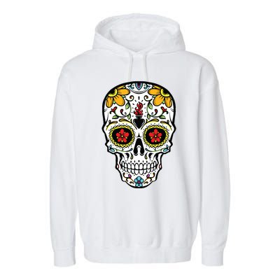 Dia De Los Muertos Costume Sugar Skull Garment-Dyed Fleece Hoodie