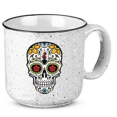 Dia De Los Muertos Costume Sugar Skull 15oz Campfire Ceramic Mug