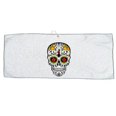 Dia De Los Muertos Costume Sugar Skull Large Microfiber Waffle Golf Towel