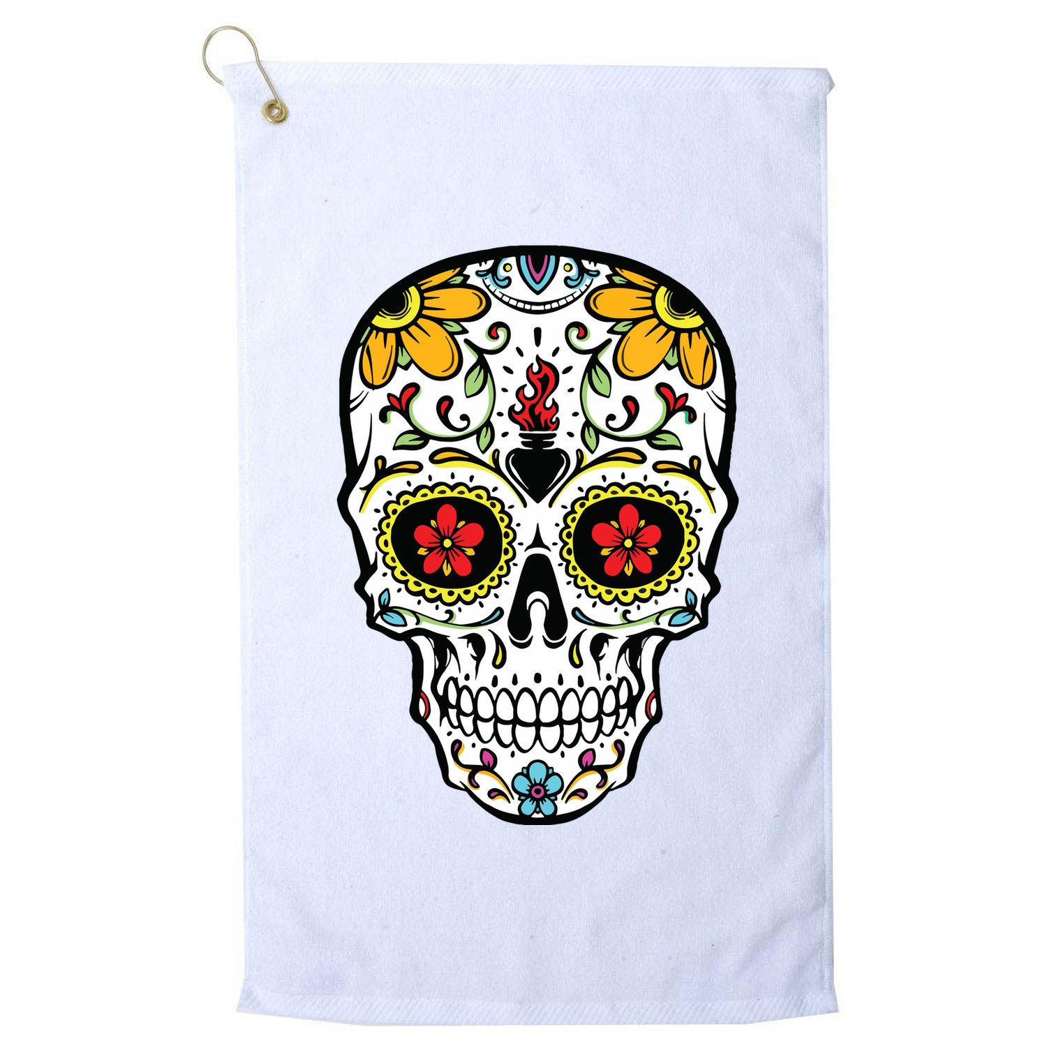 Dia De Los Muertos Costume Sugar Skull Golf Towel