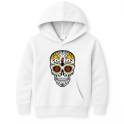 Dia De Los Muertos Costume Sugar Skull Kids Hoodie