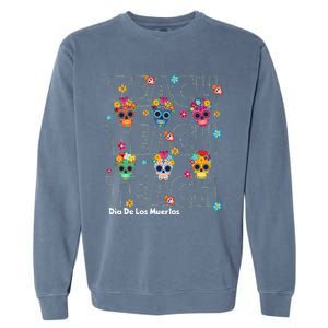 Dia De Los Muertos Day Of The Dead Sugar Skull Teacher Garment-Dyed Sweatshirt