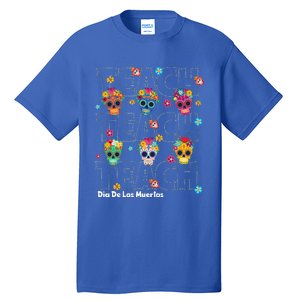 Dia De Los Muertos Day Of The Dead Sugar Skull Teacher Tall T-Shirt