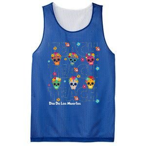 Dia De Los Muertos Day Of The Dead Sugar Skull Teacher Mesh Reversible Basketball Jersey Tank