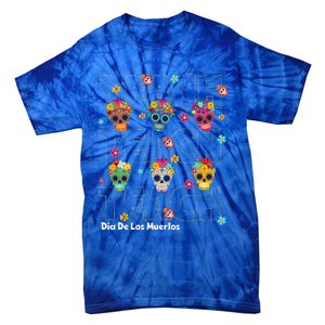 Dia De Los Muertos Day Of The Dead Sugar Skull Teacher Tie-Dye T-Shirt