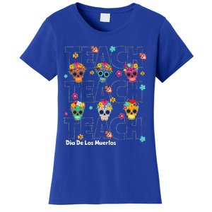 Dia De Los Muertos Day Of The Dead Sugar Skull Teacher Women's T-Shirt